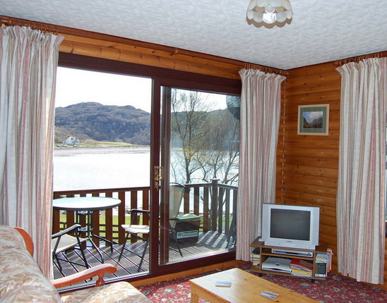 View out over the bay from the living room