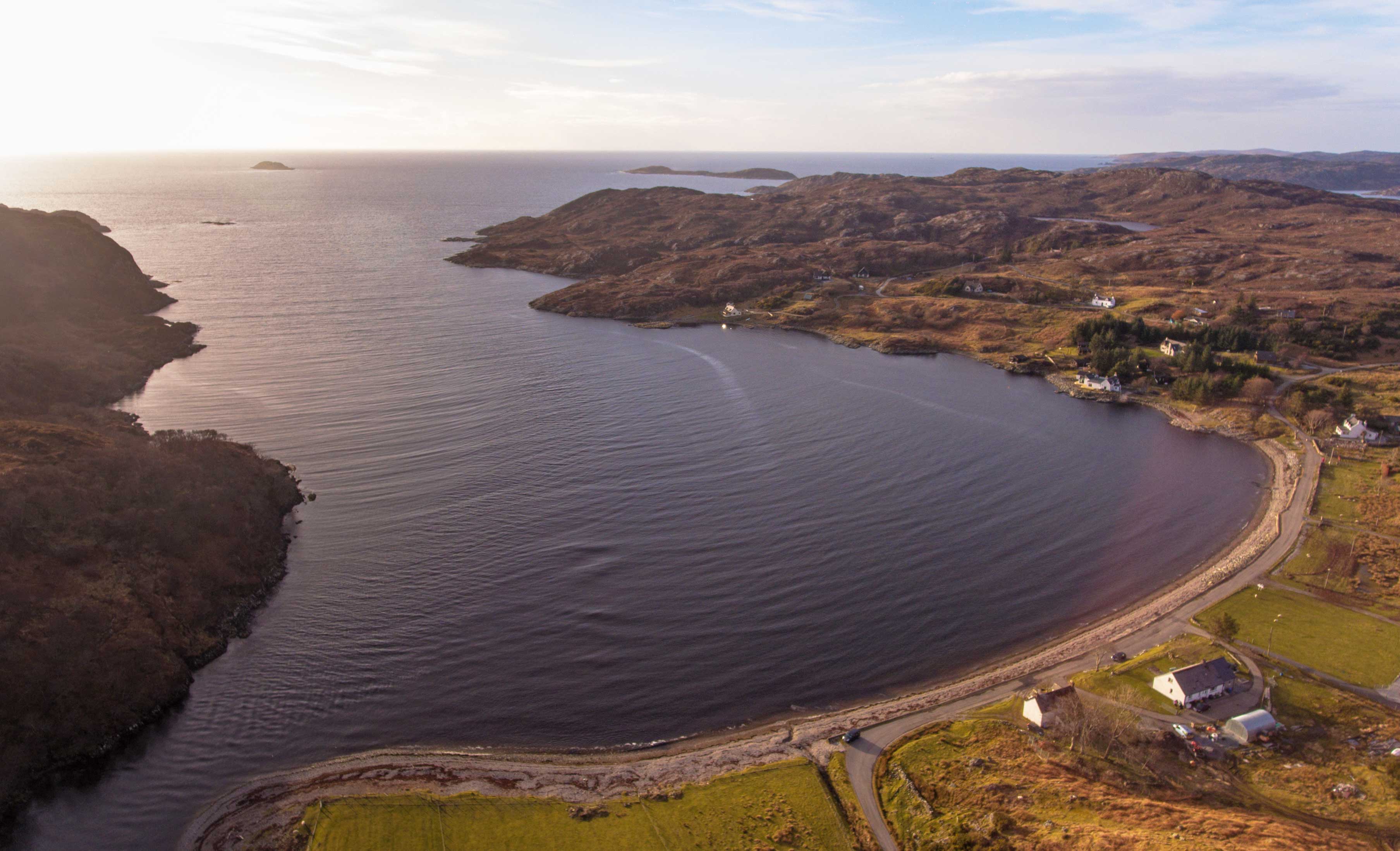 Kirkaig Bay at high Tide